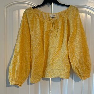 Yellow Floral Women's Top